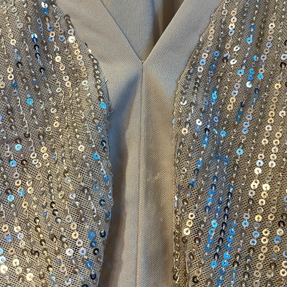 Sequin Camisole Top NWT Champagne color, flow-y A-line - Picture 5 of 6